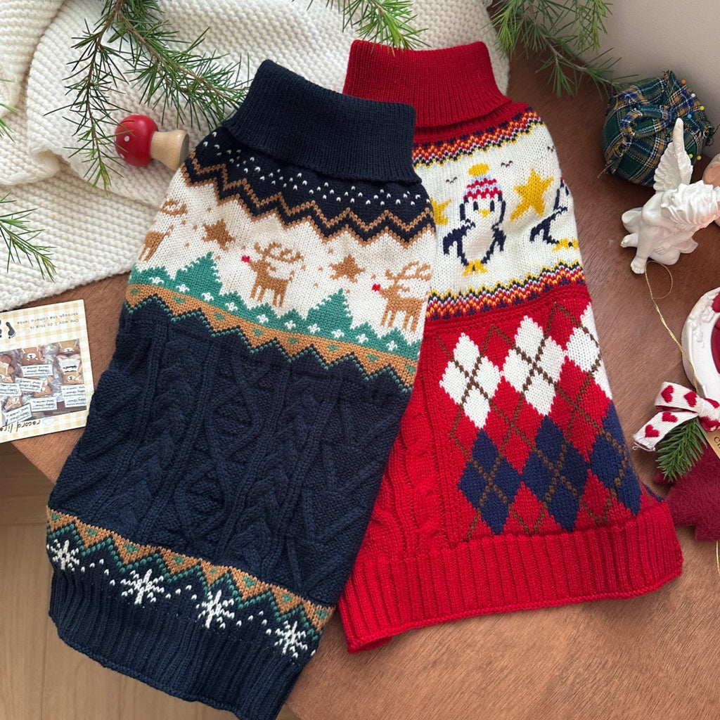 Christmas Pet Dog And Cat Sweaters